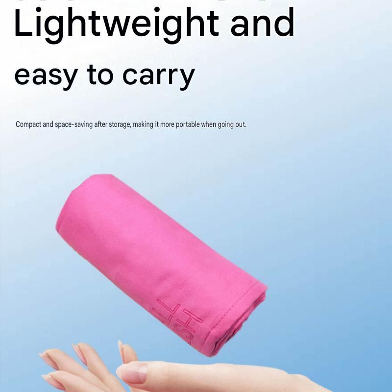 2 Piece Black Microfiber Sports Towel Set - 152*76cm and 80*40cm Quick Dry Gym view 6