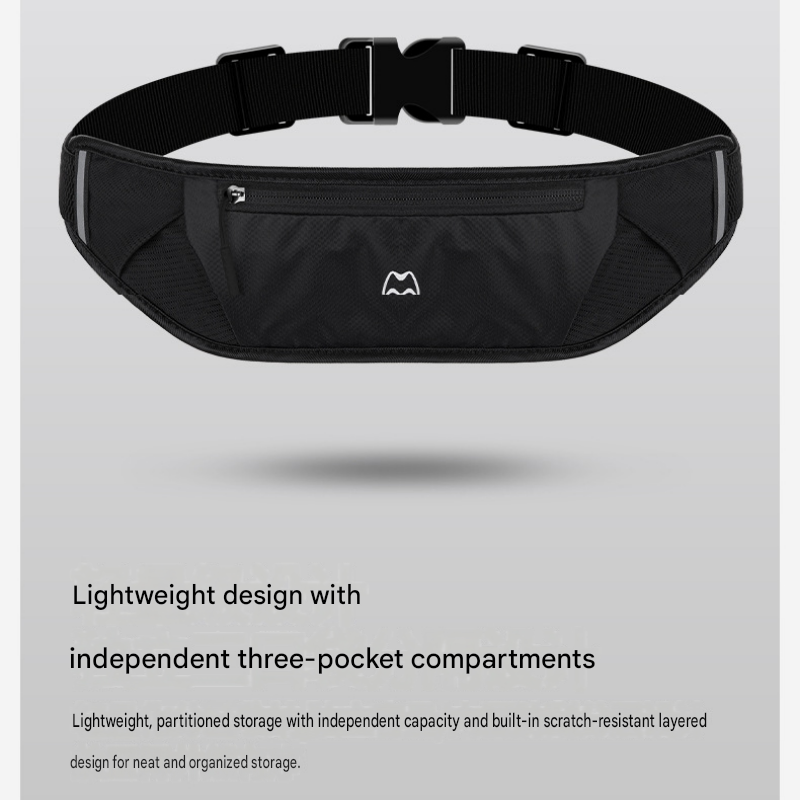 Dry and Breathable Sports combination-Blue Running Waist Belt and Blue view 2