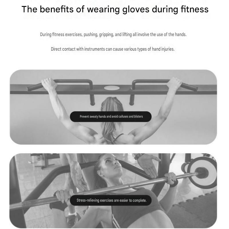 Black M size Women's Half-Finger Fitness Gloves - Liquid Silicone Shock Absorption view 4