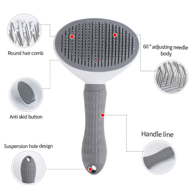 Silver Tiger Cat Complete Cat Care Set - One-Touch Deshedding Brush view 6