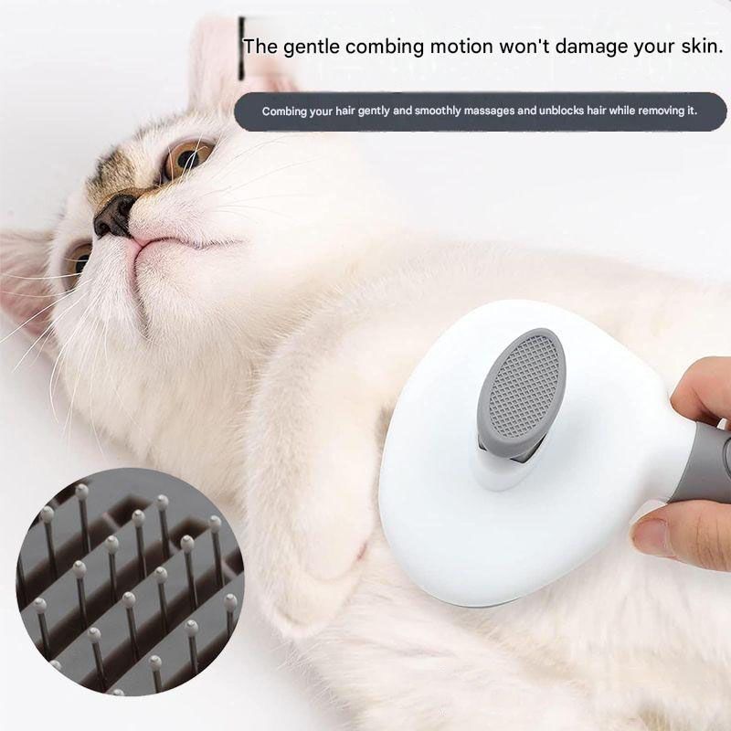 Transparent cat Complete Cat Care Set - One-Touch Deshedding Brush view 5