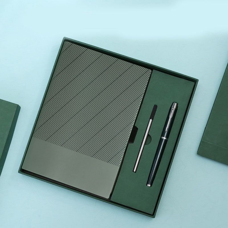 Green Luxury A5 Notebook and Pen Gift Set Business Journal Office Writing — image 1