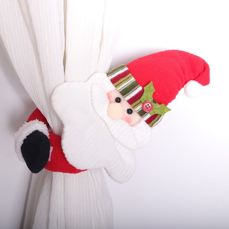 Christmas Flannel Throw Blanket and Santa Curtain Tieback Set view 6