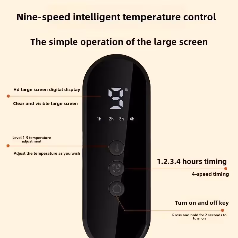 Electric Heating Pad 40 x 76cm with 9 Heat Levels and 4 Timer Settings view 7