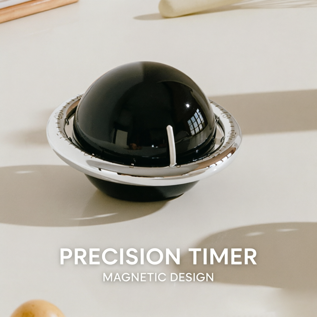 360° Rotating Laptop Stand(Silver) & Magnetic Mechanical Timer(Black) Set view 6