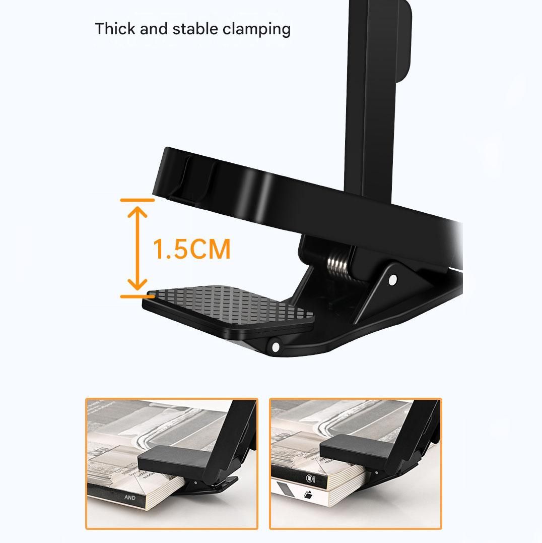 White Rechargeable LED Clip-On Reading Light - Foldable Portable Mini Book view 5