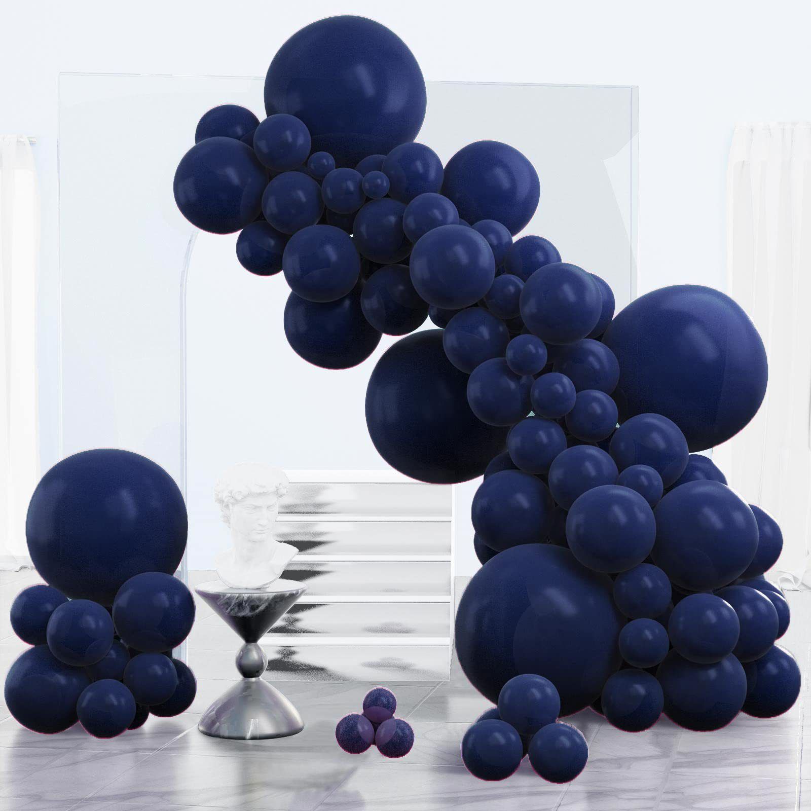 140PCS Dark blue Balloon Garland Kit Latex Balloon Arch Set for Birthday view 4
