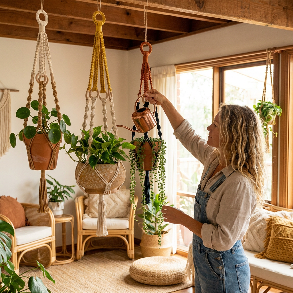 Handmade Plant Hanger Set 3 PCS view 3