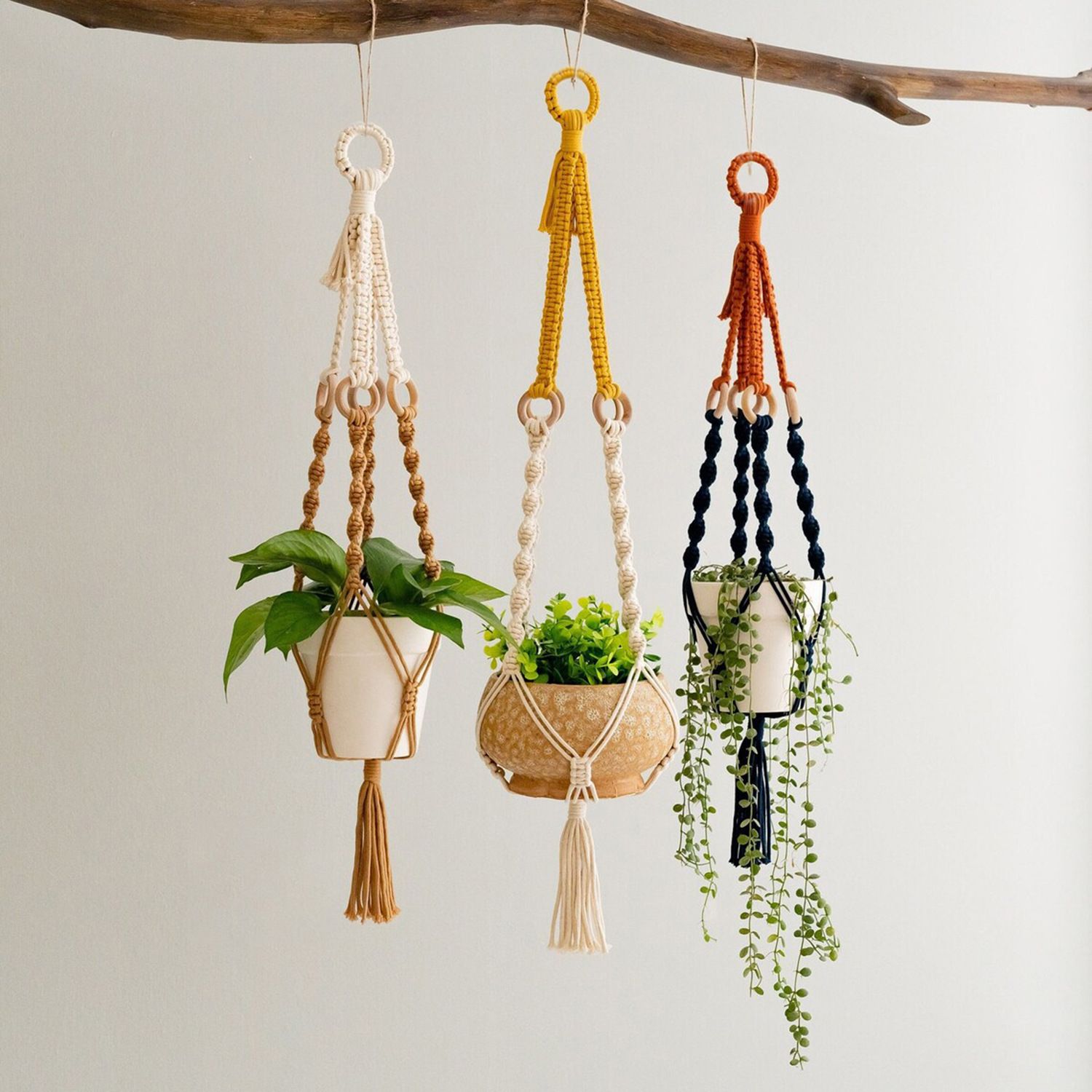 Handmade Plant Hanger Set 3 PCS view 4