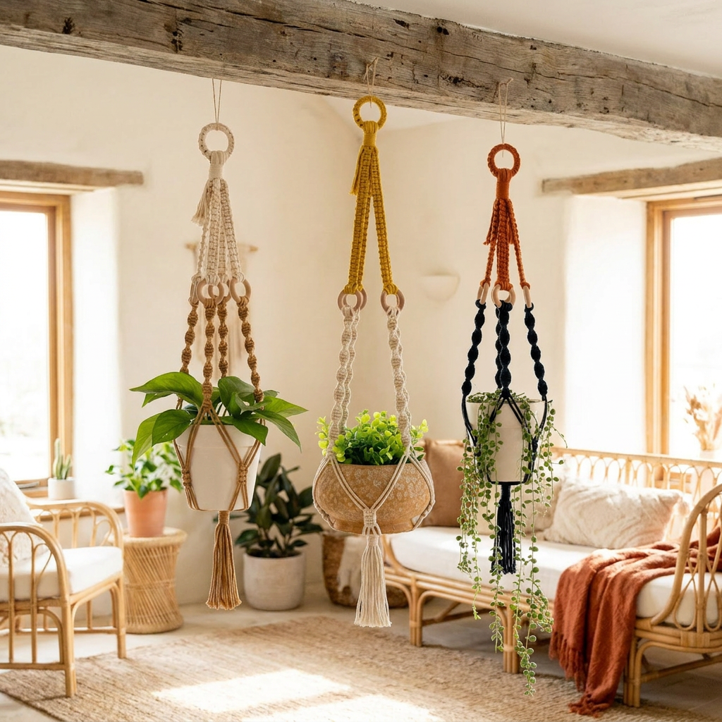 Handmade Plant Hanger Set 3 PCS view 5