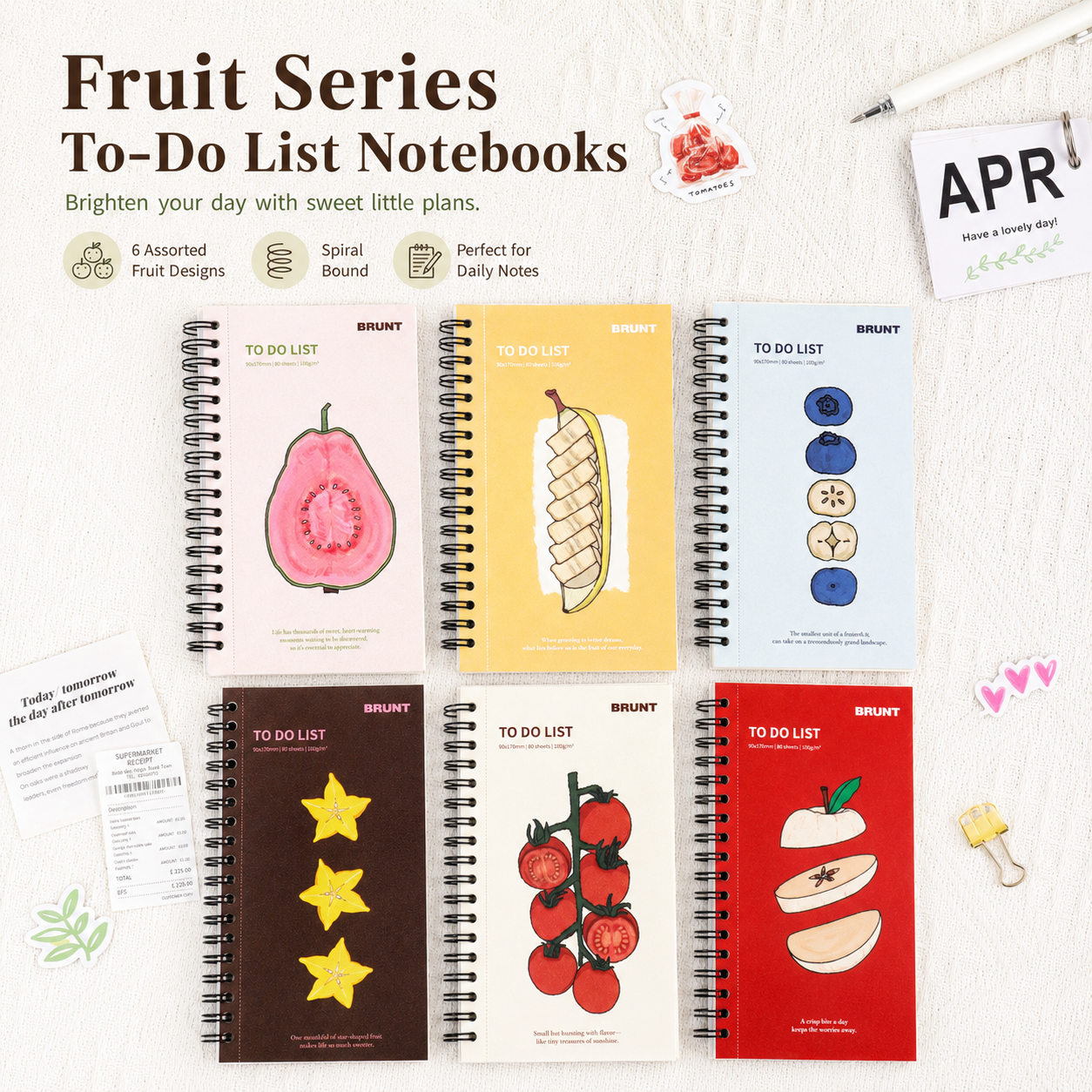 Fruit Series To Do List Notebook (Banana) – Spiral Bound Journal with Cute view 6