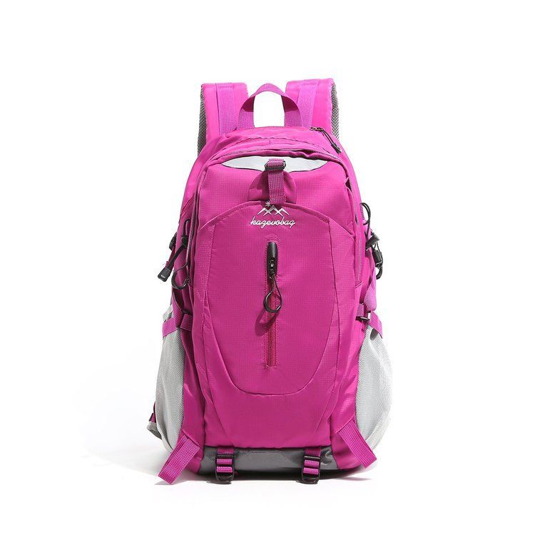 Rose Red Hiking Backpack with 5 Carabiners Included – Lightweight Waterproof view 9