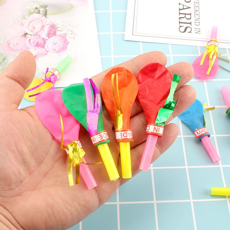 40 Piece Party Whistle and Blowout Set - 20 Whistle Balloons and 20 Party Blowers view 5