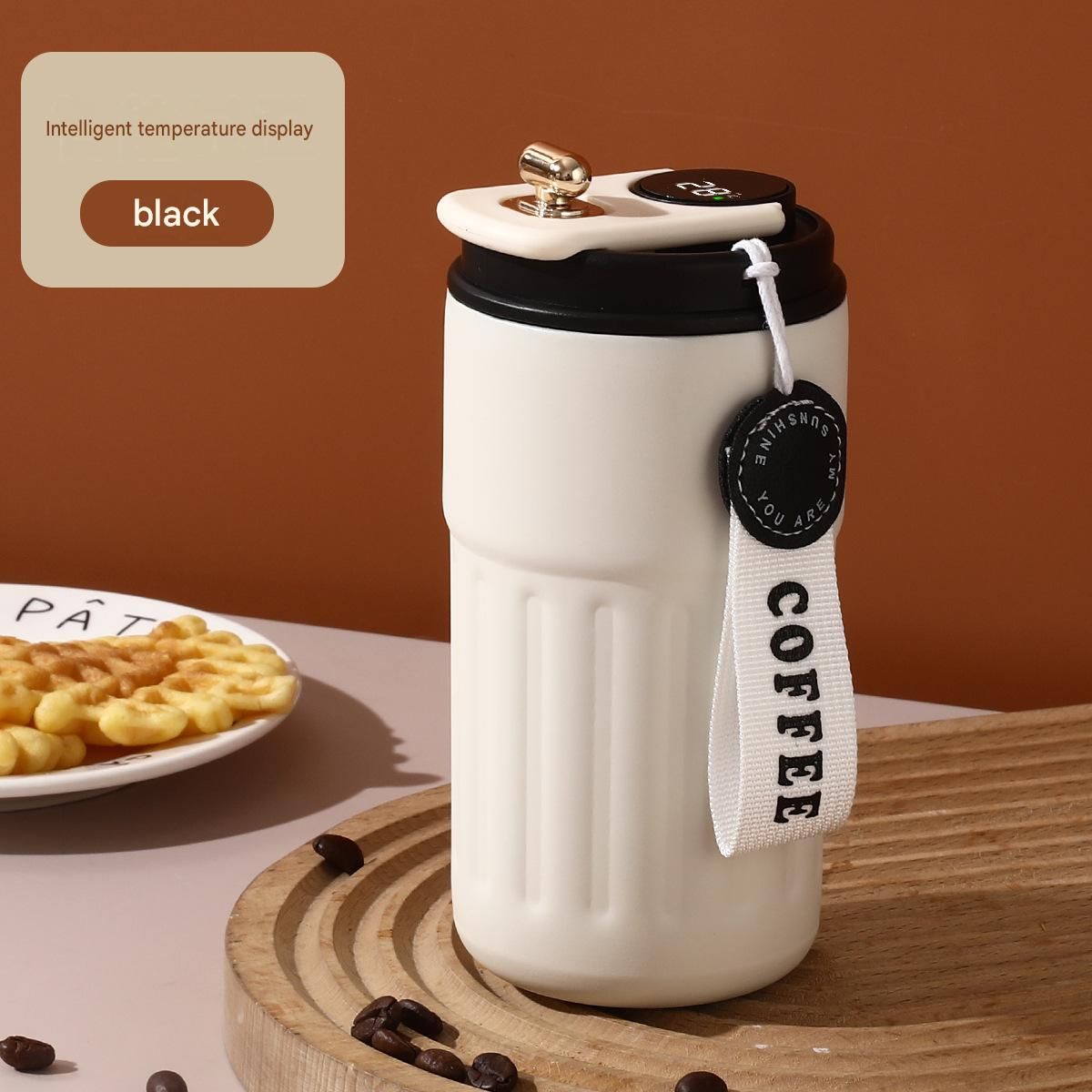 Smart Coffee Tumbler(Black lid) 450ml Vacuum Insulated Travel Mugwith view 2