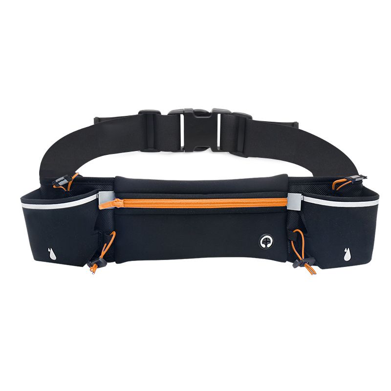 Orange Running Waist Pack Sports Belt with Water Bottle Holder Adjustable view 2