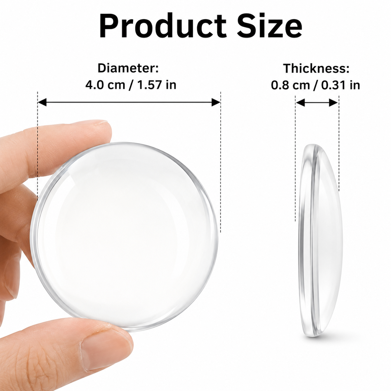 6 Pack Transparent Silicone Wall Protector Pads Door Handle Bumper Pads for view 6