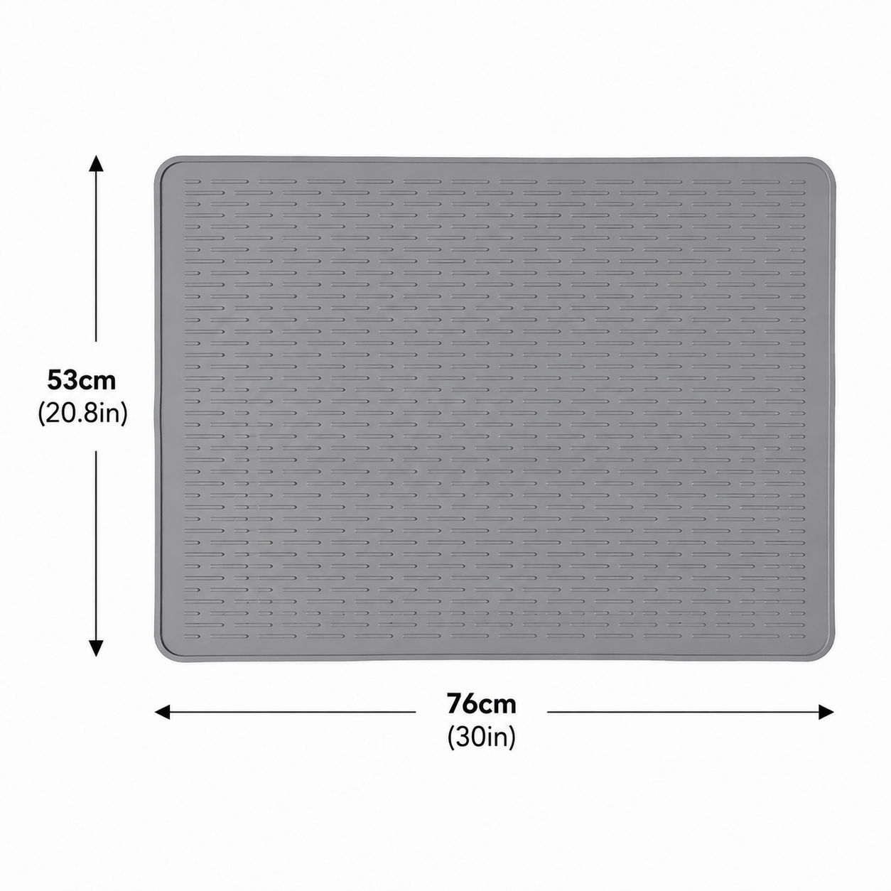 Gray Extra Large Silicone Countertop Protector & Dish Drying Mat - Dishwasher view 5