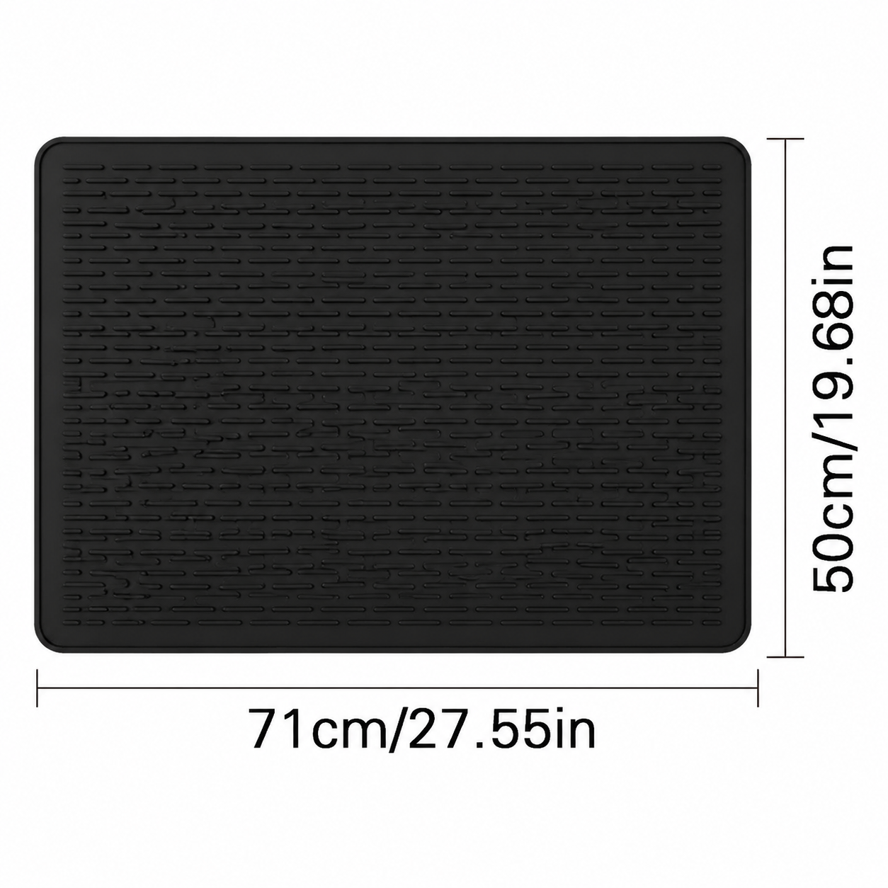 Black Extra Large Silicone Countertop Protector & Dish Drying Mat - Dishwasher view 5