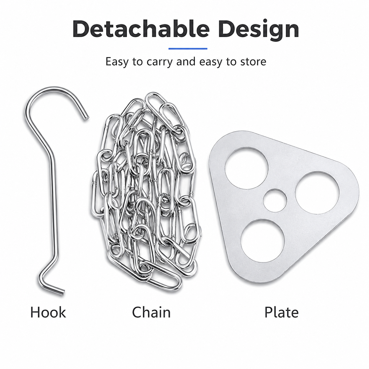 Stainless Steel Camping Tripod Hanger with Adjustable Chain and Hook for view 4