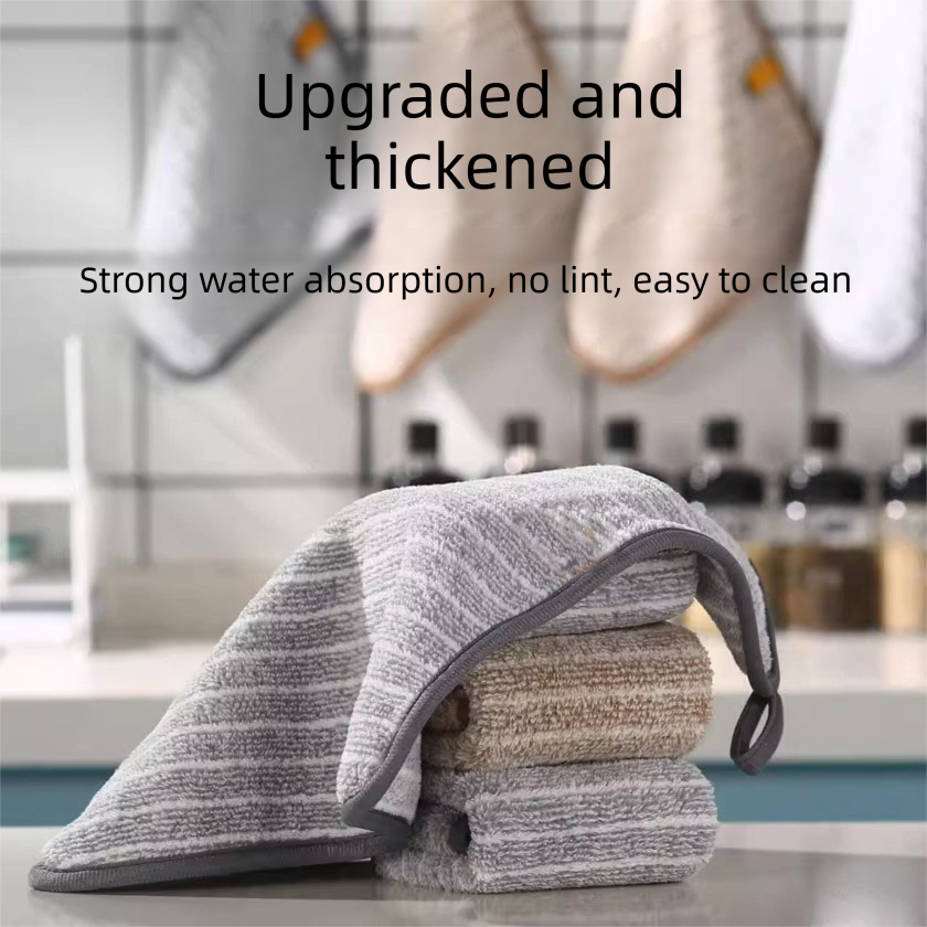 5 Pack Coffee Brown Kitchen Cleaning Cloths - 25 x 25 cm Reusable Absorbent view 2