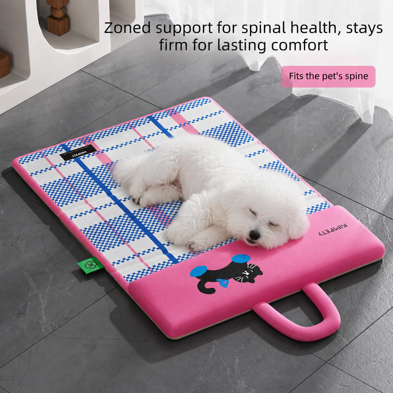 Blue Foldable Pet Cooling Mat (XL) - Double-Sided Summer Dog Bed Pad view 3