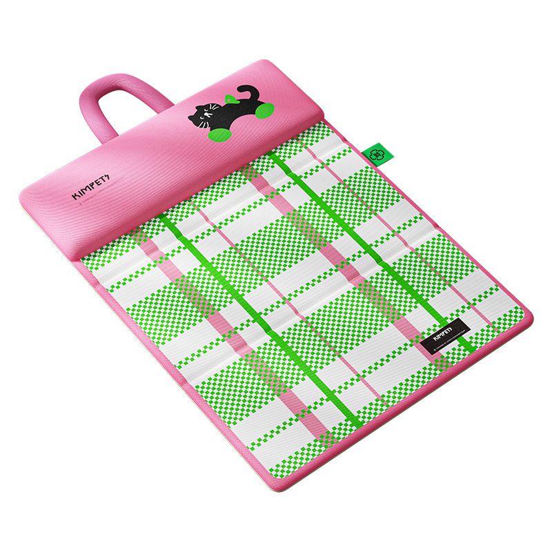 Green Foldable Pet Cooling Mat (L) - Double-Sided Summer Dog Bed Pad — image 1