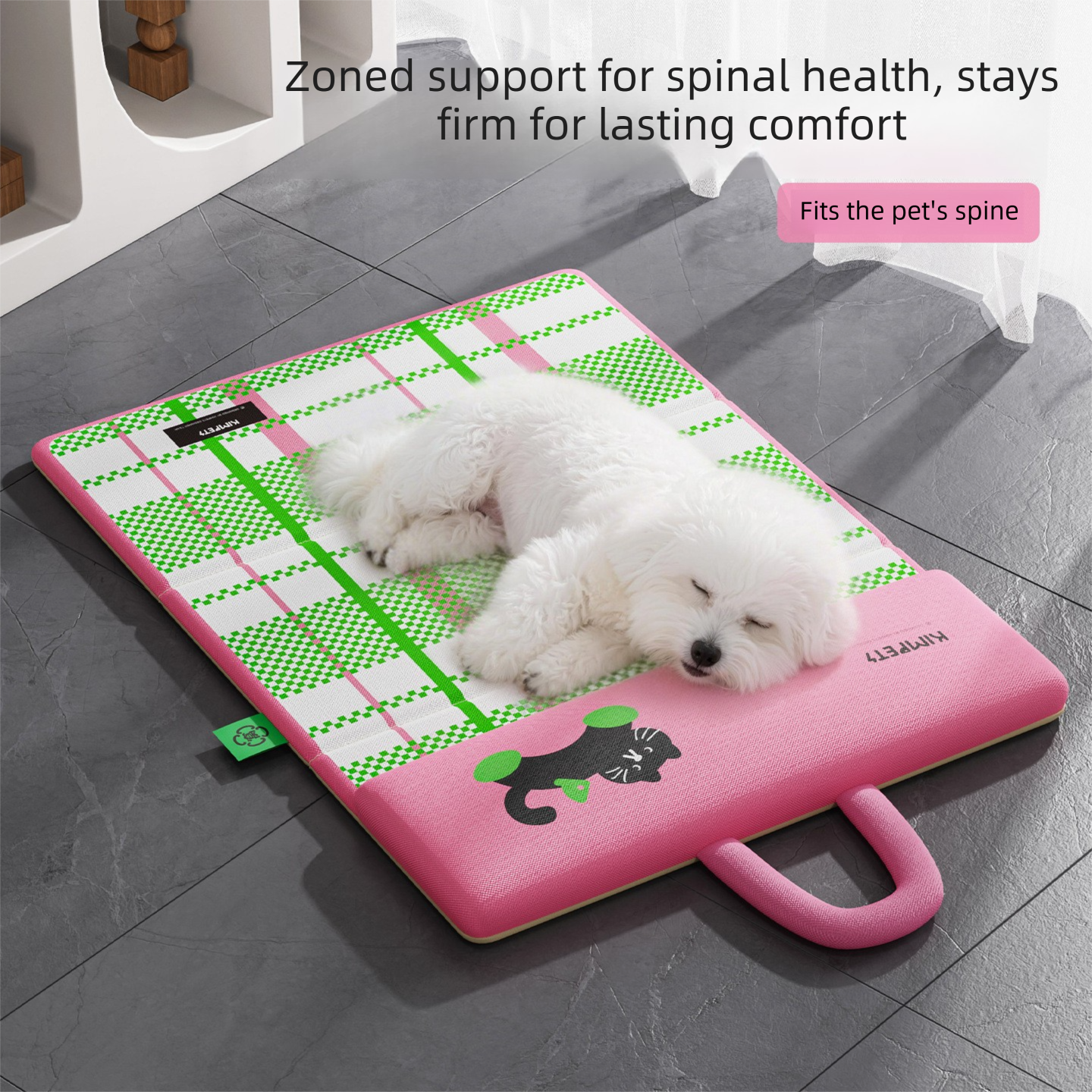 Green Foldable Pet Cooling Mat (XL) - Double-Sided Summer Dog Bed Pad view 2