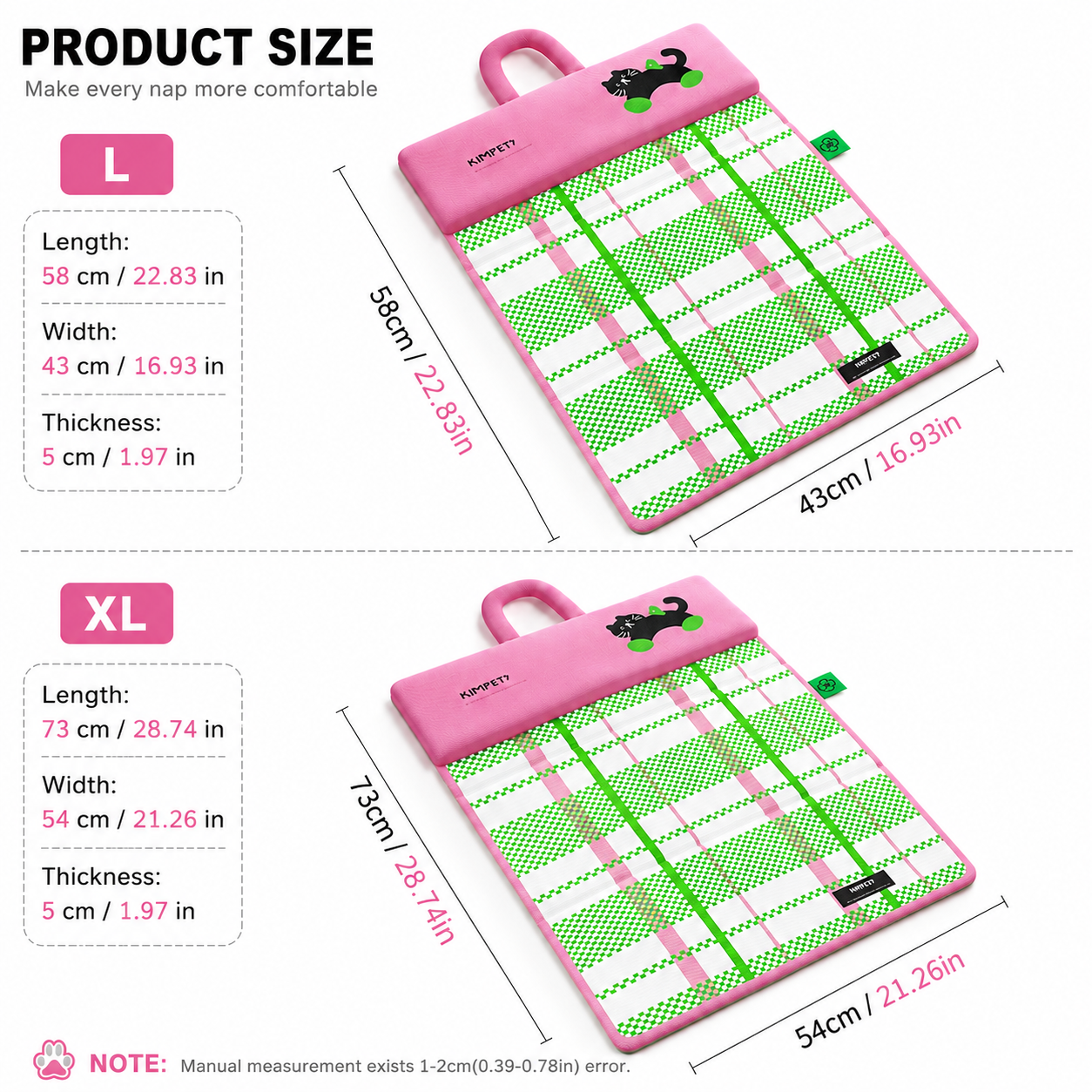 Green Foldable Pet Cooling Mat (L) and Green Pet Hair Cleaner Set view 2