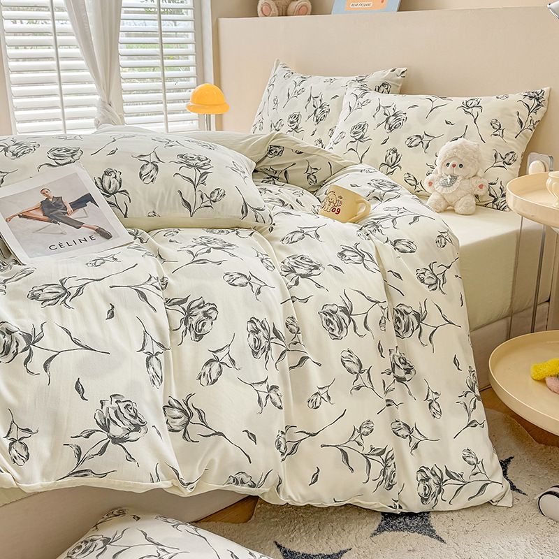 Rose Print Bedding Set - 3 Piece Set - Quilt Cover 200 x 229 cm with 2 view 4