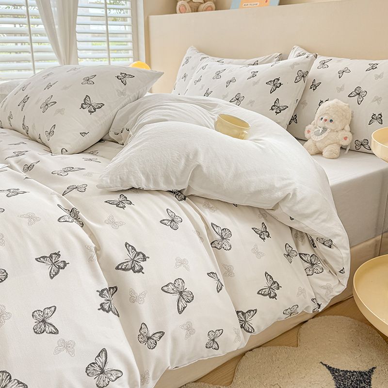 Butterfly Print Bedding Set - 3 Piece Set - Quilt Cover 229 x 229 cm with 2 view 3