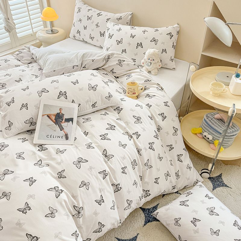 Butterfly Print Bedding Set - 3 Piece Set - Quilt Cover 264 x 229 cm with 2 view 4