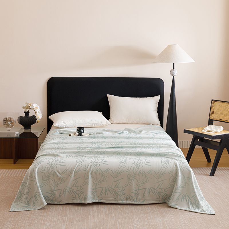 Bamboo Fibre Cooling Blanket Blue Bamboo Pattern 150x200cm for Summer Bed and view 4