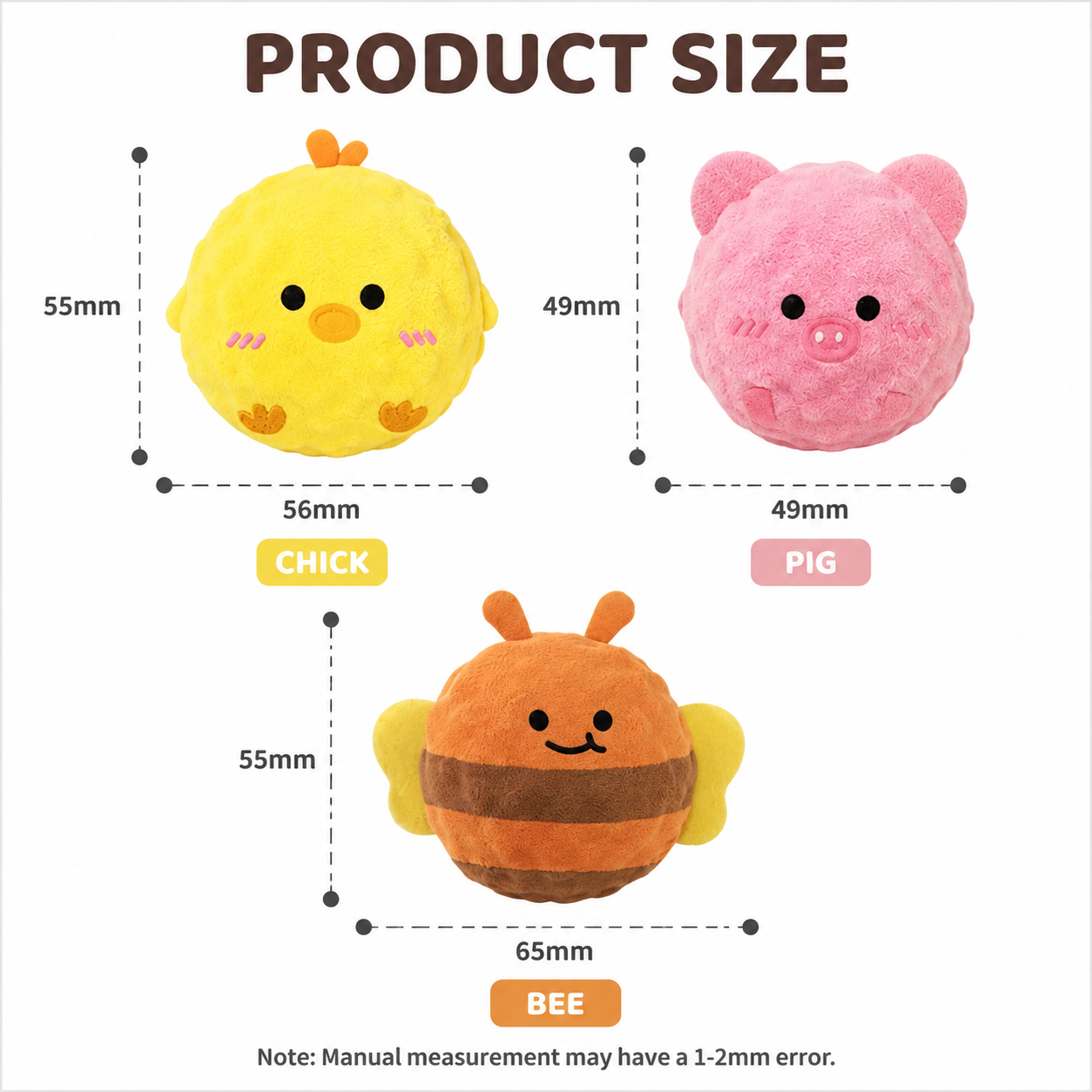 3-Piece Cartoon Squeaky Ball Dog Toy Set with TPR Thorn Ball Inside - Soft view 6