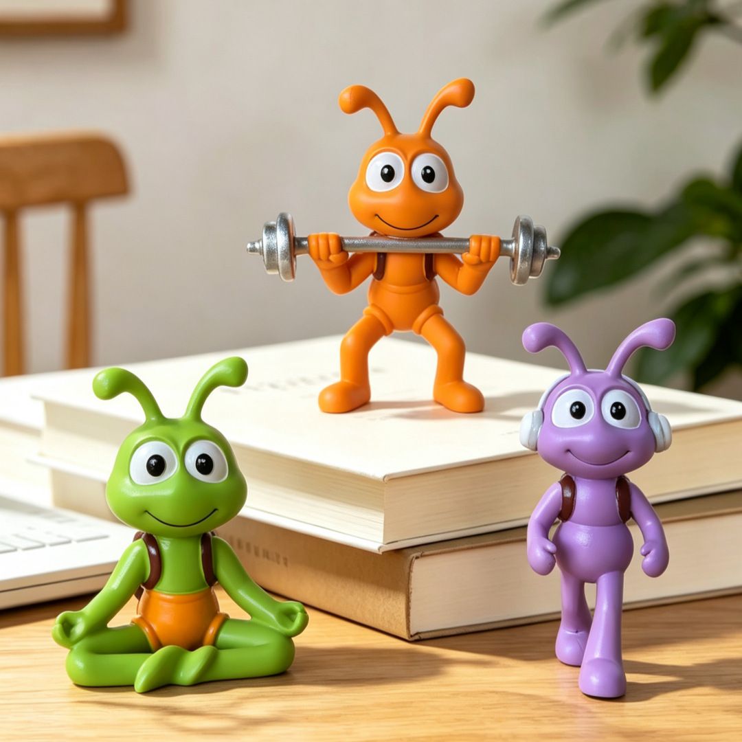 Cartoon Ant Figurine Desk Decor- Meditating Ants -Home Office Desk Decoration view 5