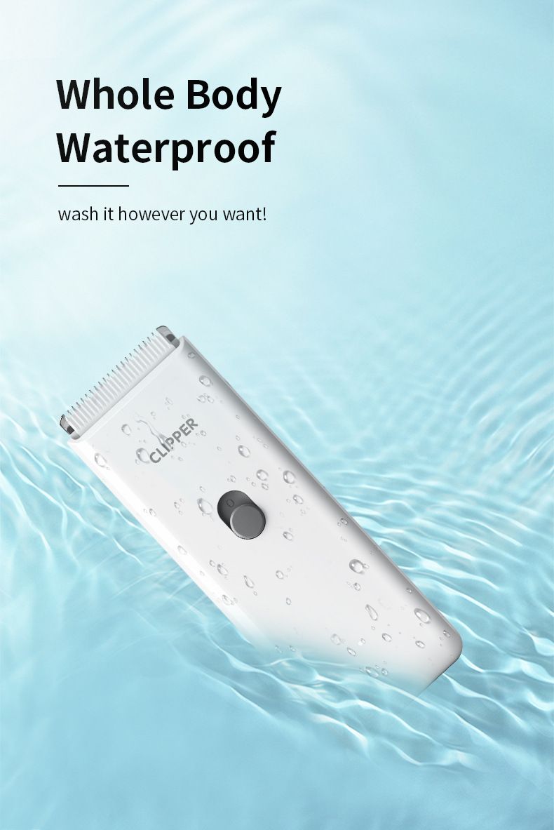 White Portable Pet Grooming Clipper for Dogs and Cats - IPX7 Waterproof USB view 7