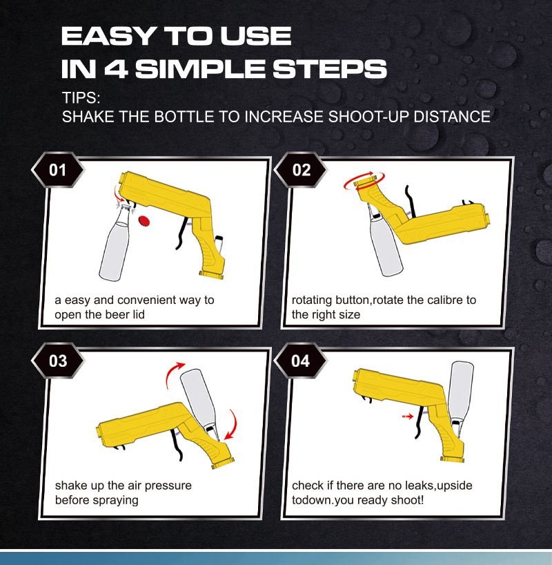 Multifunctional Champagne Gun with Bottle Opener and Spray Dispenser - Alloy view 6