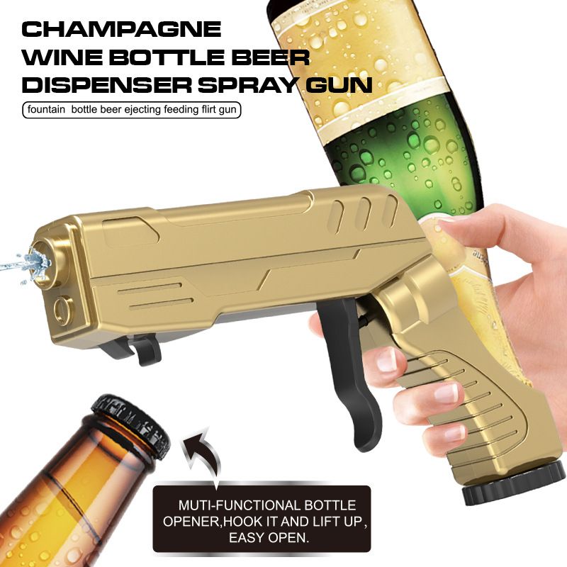Multifunctional Champagne Gun with Bottle Opener and Spray Dispenser - Alloy view 2