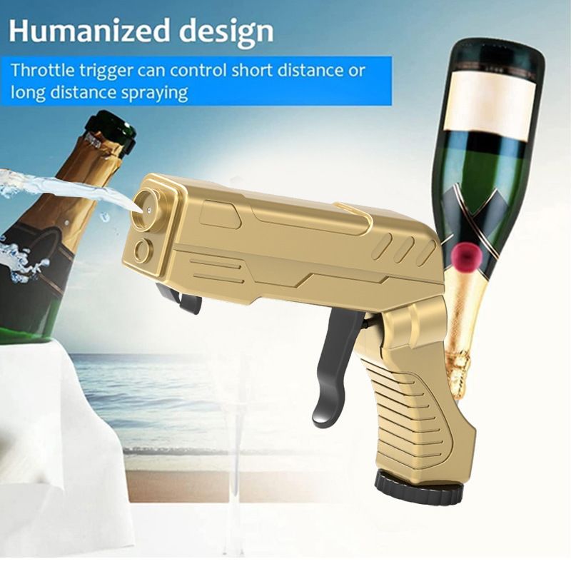 Multifunctional Champagne Gun with Bottle Opener and Spray Dispenser - Alloy view 4