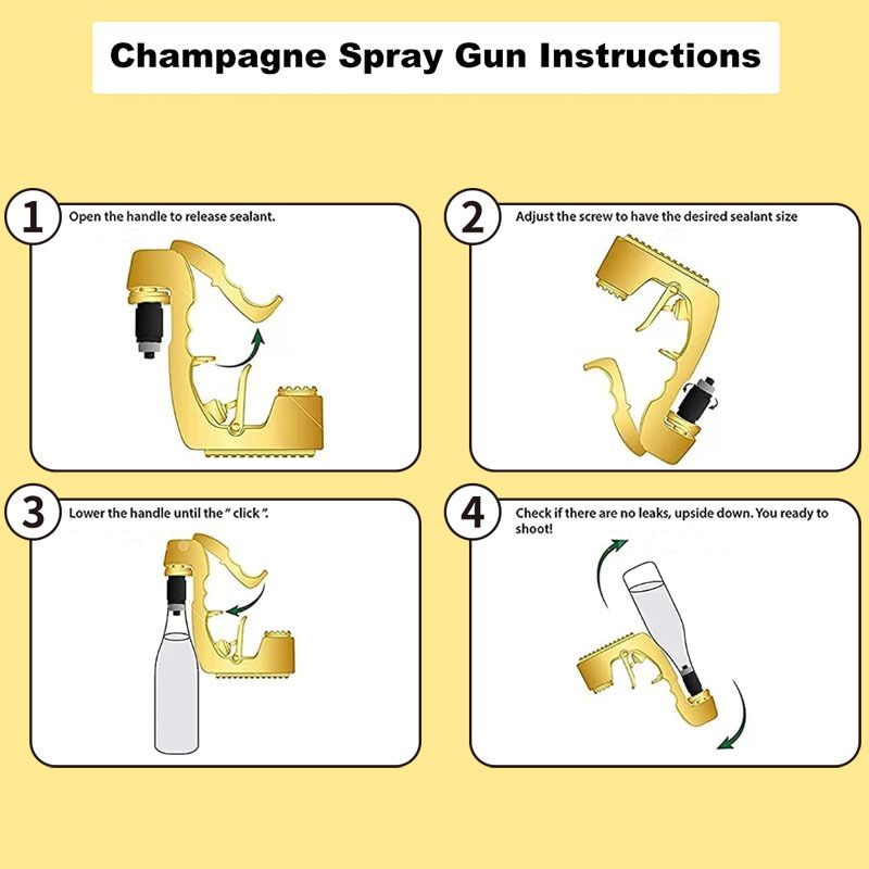 Multifunctional Champagne Gun with Bottle Opener and Spray Dispenser - Party view 7