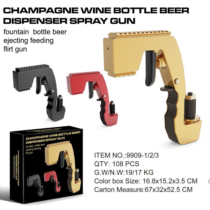Multifunctional Champagne Gun with Bottle Opener and Spray Dispenser - Party view 2