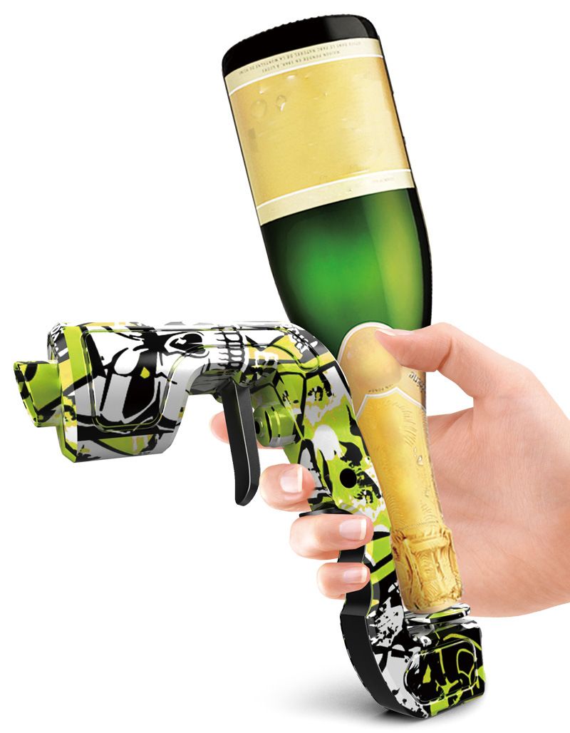 Multifunctional Champagne Gun with Bottle Opener and Spray Dispenser - Party view 3