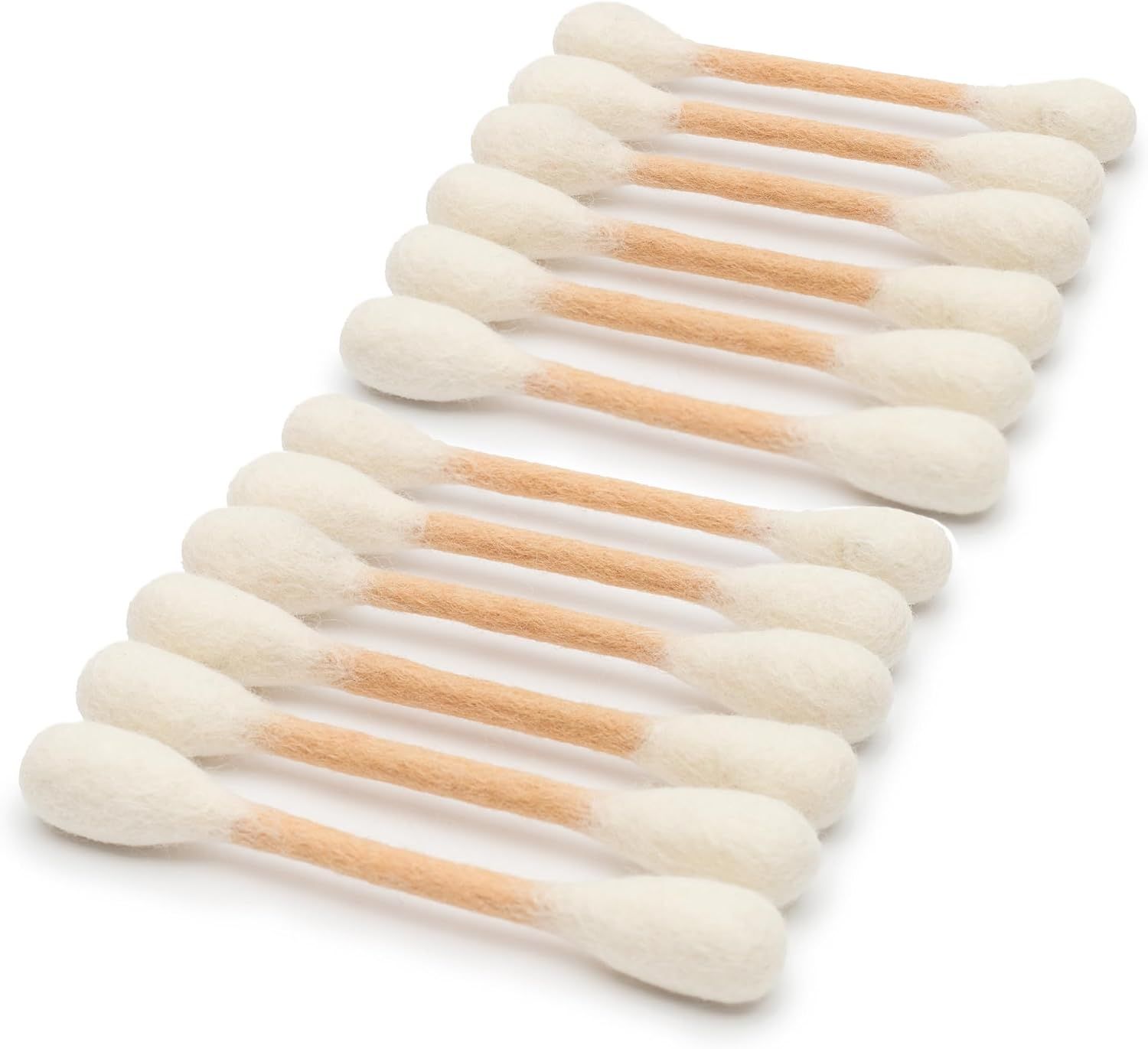 12 Pack White Cotton Swab Stick Cat Toys with Catnip - Durable for Chew