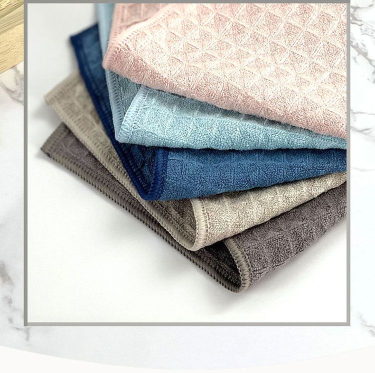 5 Pack Microfibre Waffle Cleaning Rag Set - Super Absorbent Durable Kitchen view 6