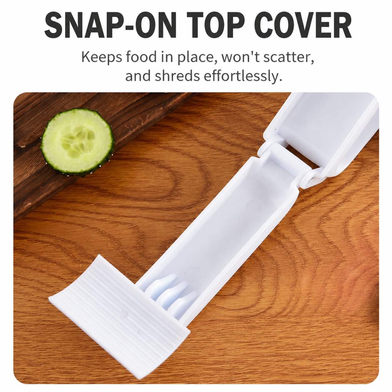 Rotary Cheese Grater with Stainless Steel Blade and Safe Top Pressing Cover view 4