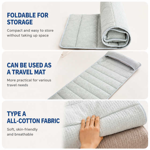 2-in-1 Coffee Adjustable Travel Towel Pillow Integeatd 60 x 140CM Foldable view 4