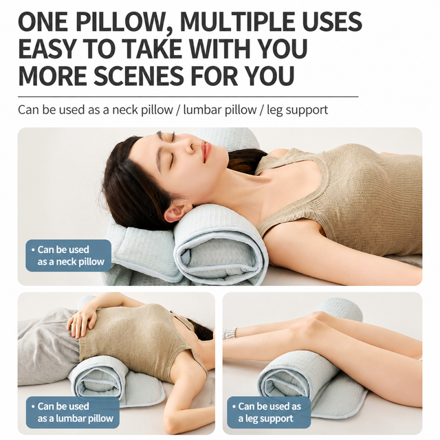 2-in-1 Coffee Adjustable Travel Towel Pillow Integeatd 60 x 140CM Foldable view 6