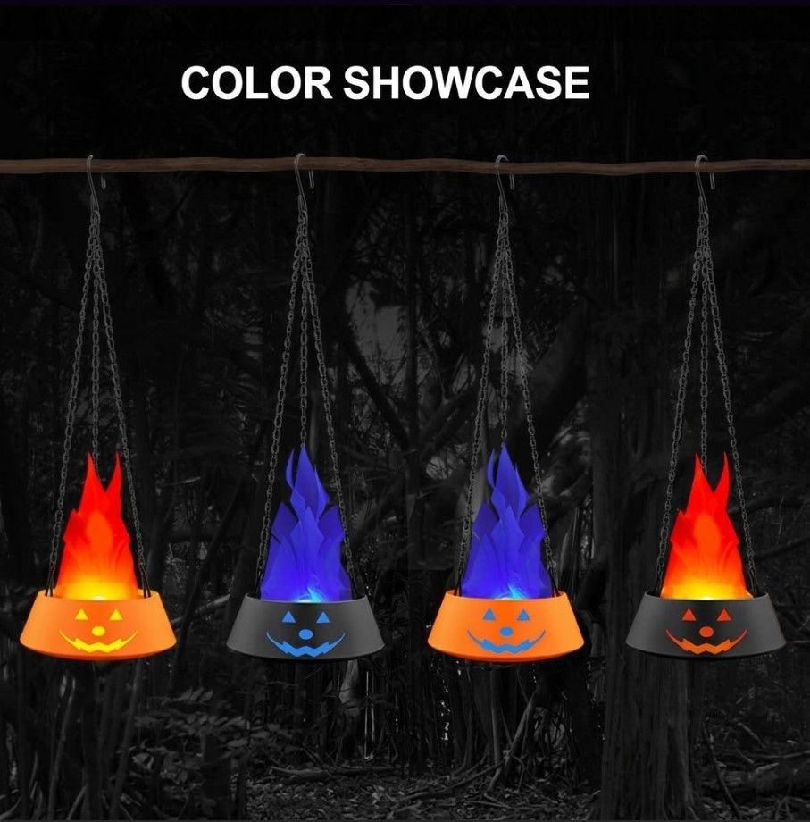 Style-1 LED Halloween Pumpkin Lantern and Simulated Silk Flame Blowing Light view 8
