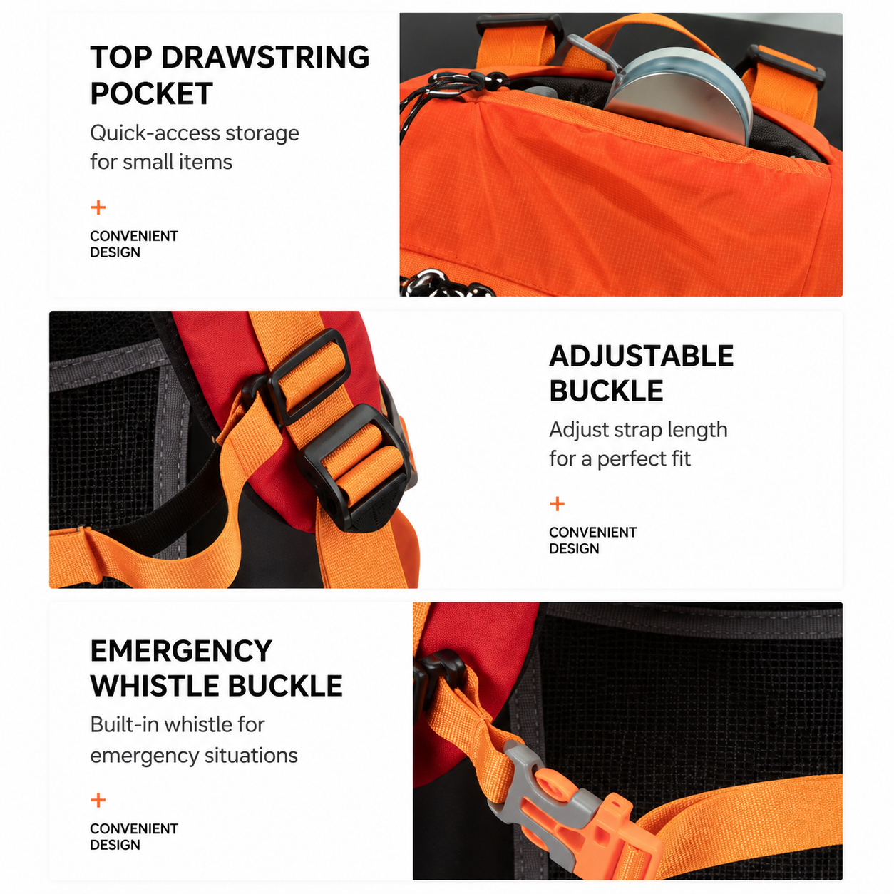 40L Yellow Lightweight Outdoor Hiking Backpack with Rain Cover view 7