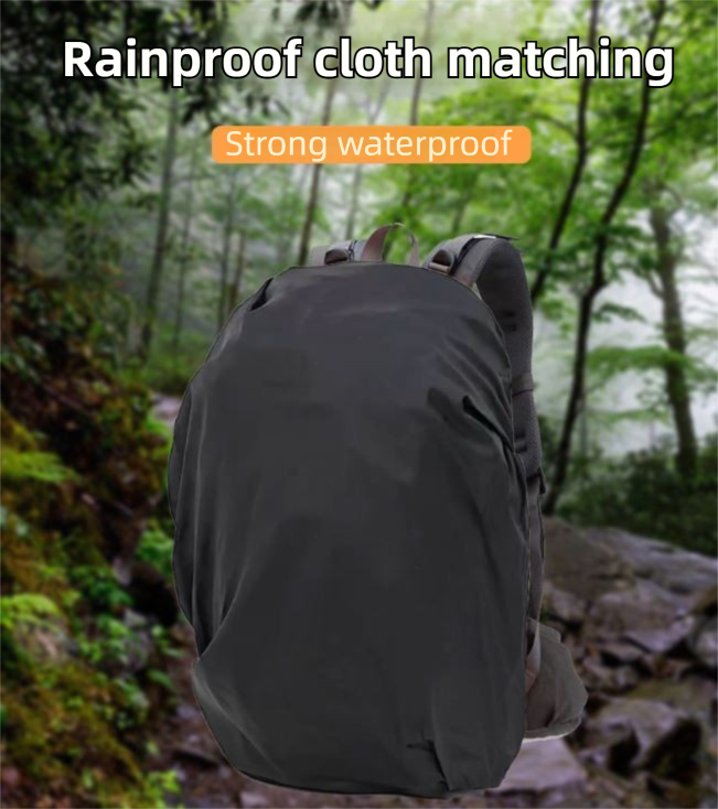 40L Dark Green Lightweight Outdoor Hiking Backpack with Rain Cover view 2