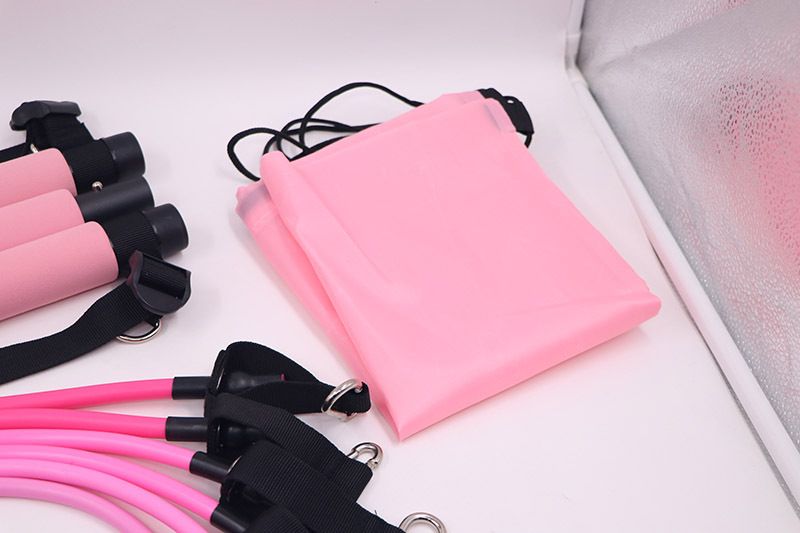 Black 180 lbs Adjustable Pilates Bar & Resistance Band Set - Multifunctional view 7